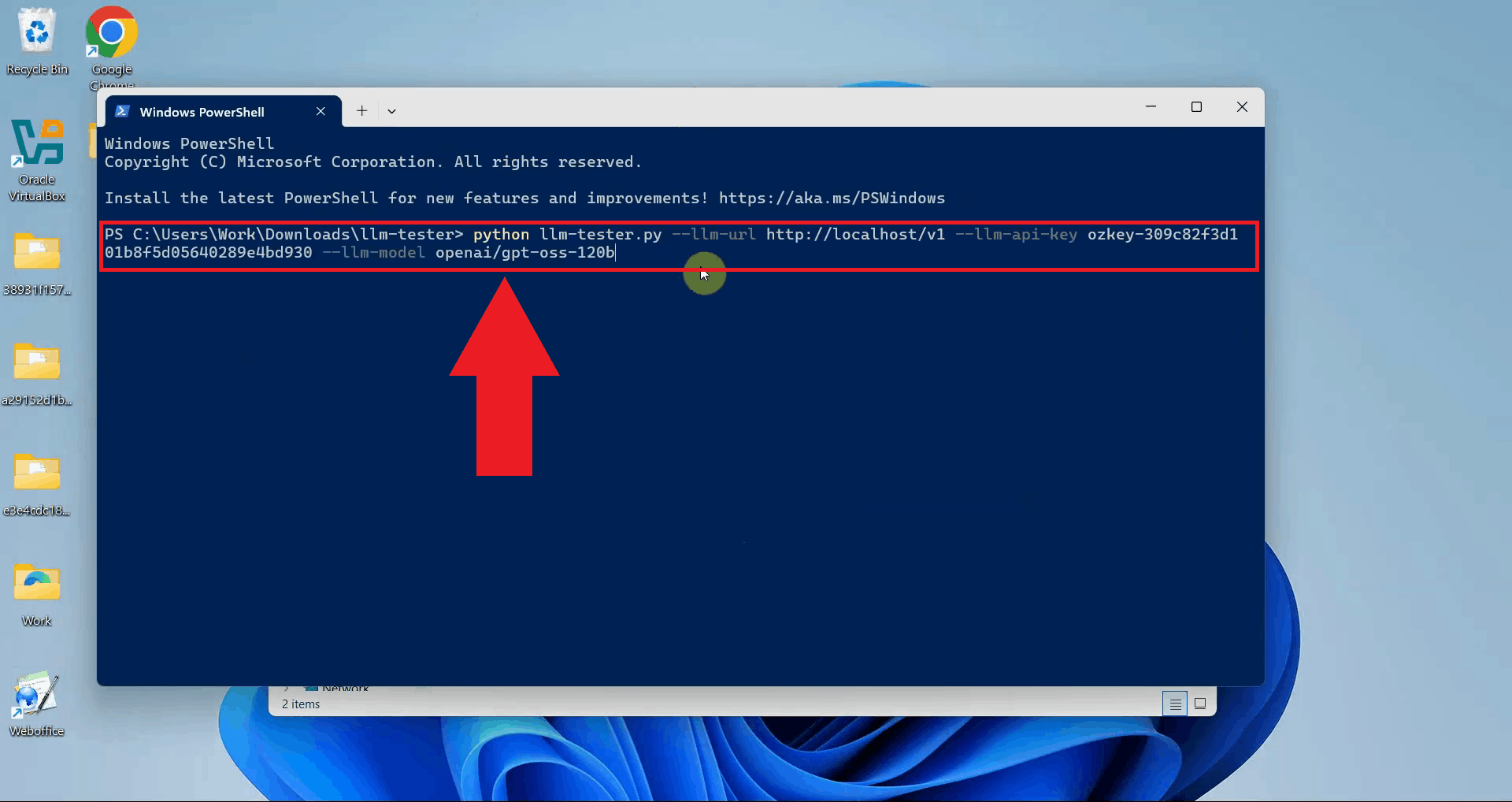 Run llm-tester using Python
