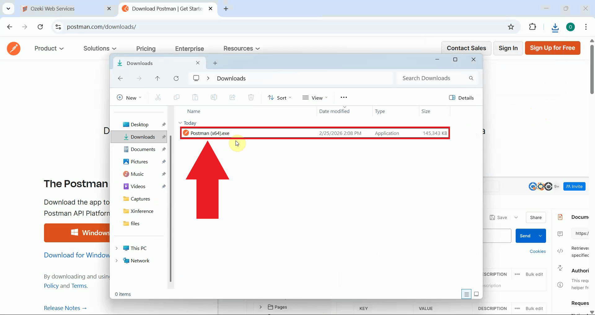 Run Postman application