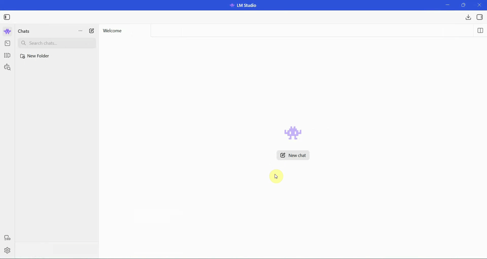 LM Studio welcome page