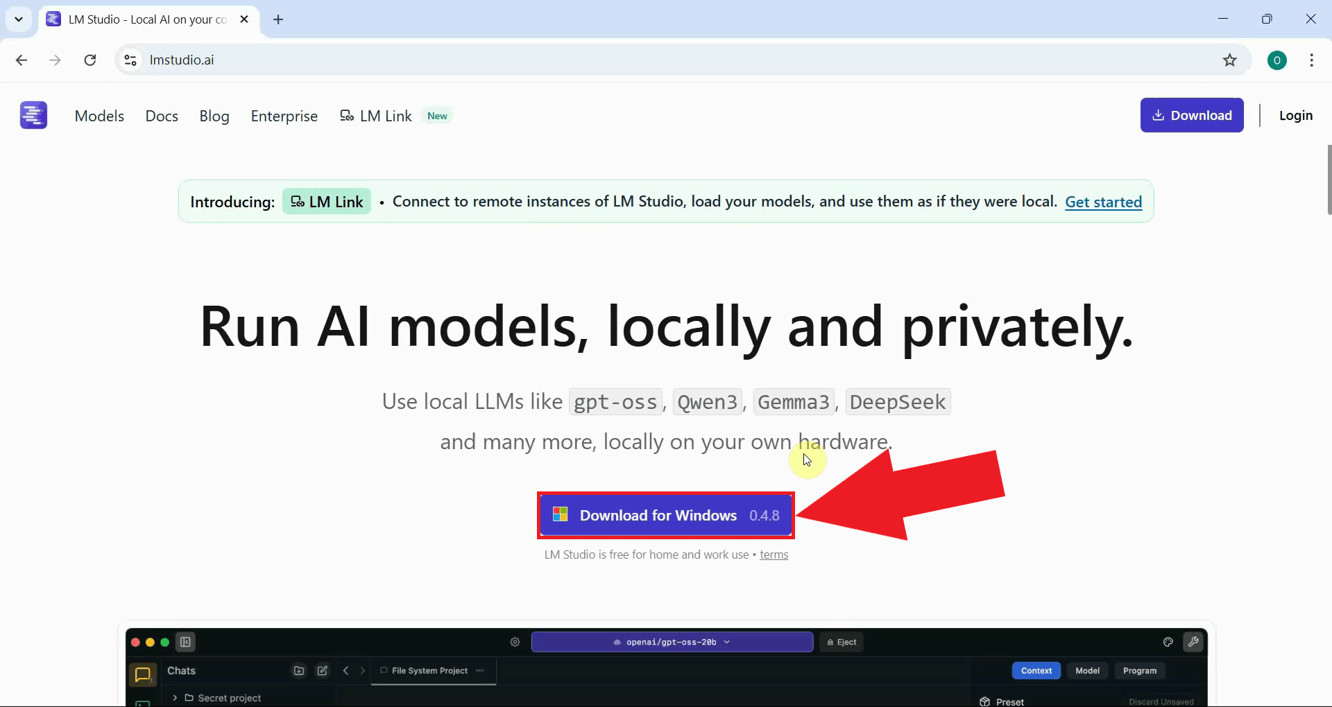 Download LM Studio