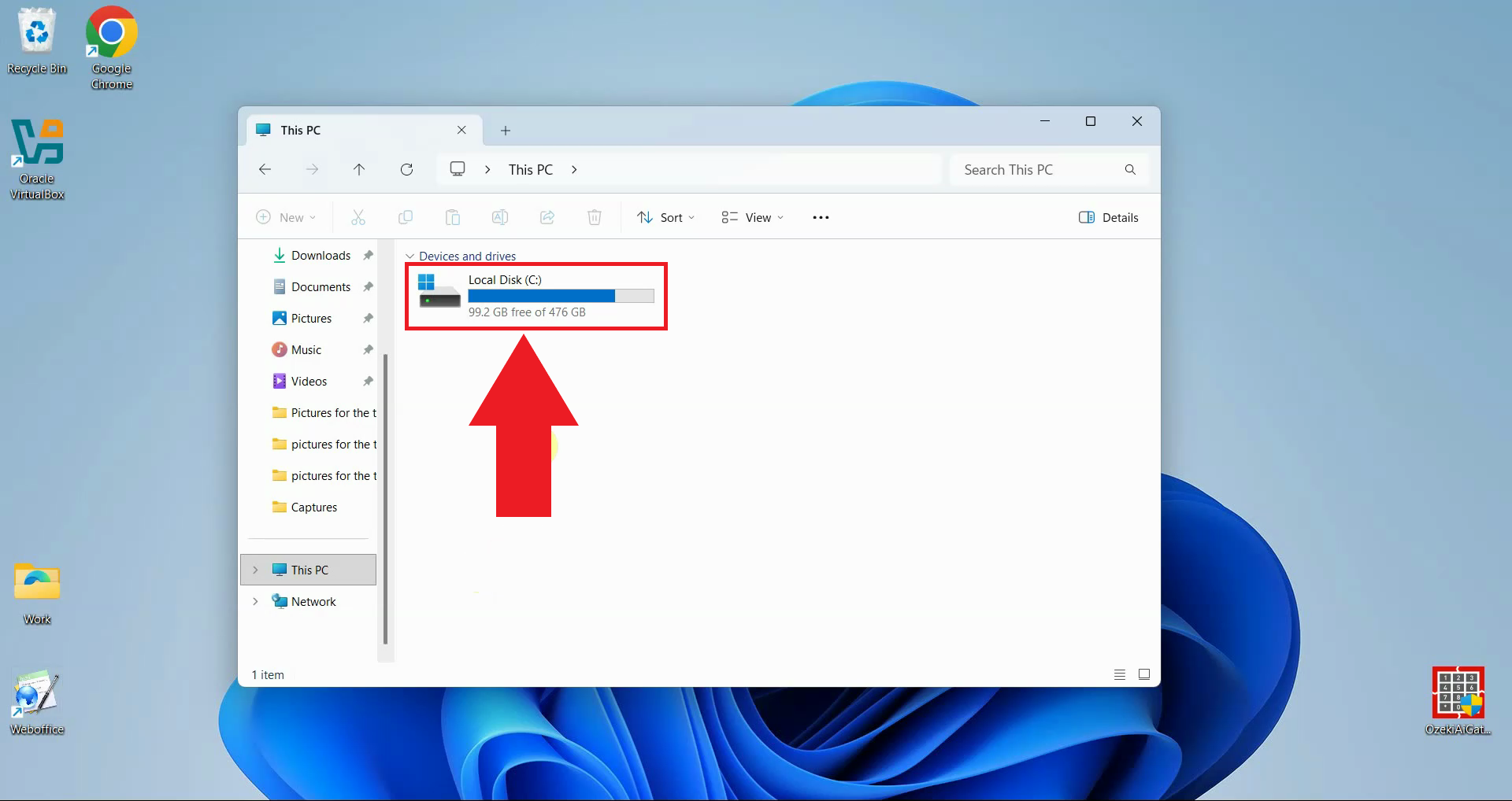 Navigate to Local Disk