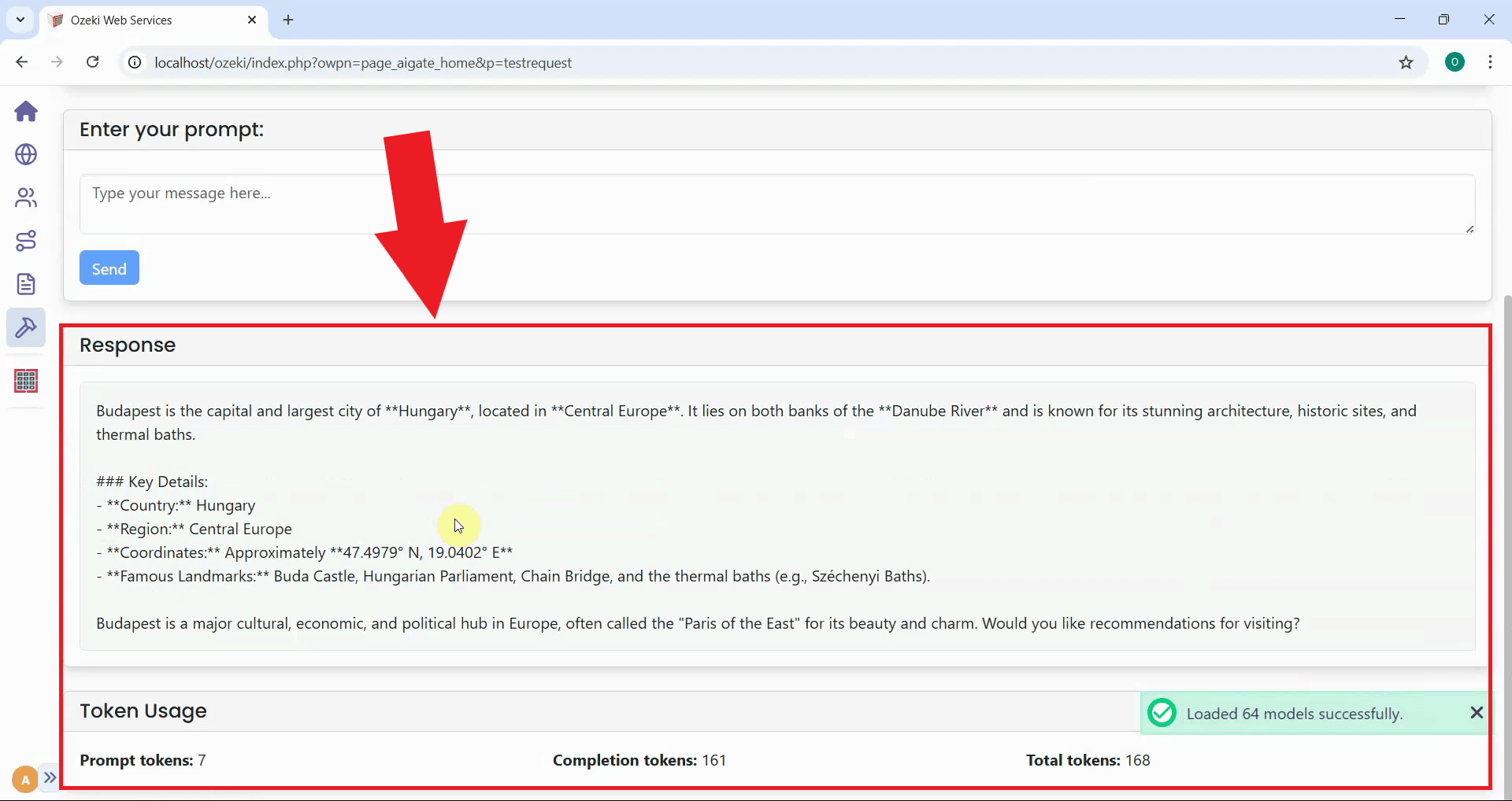 Check provider response