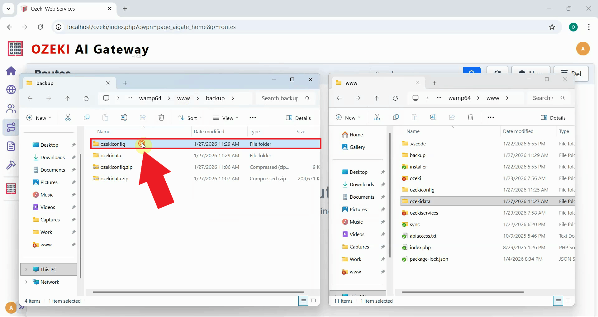 Open extracted config folder