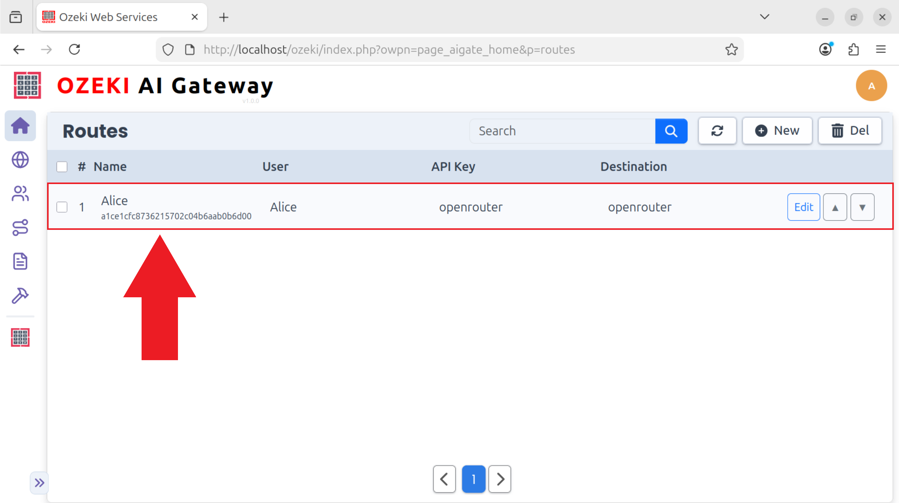 Ozeki AI Gateway routes