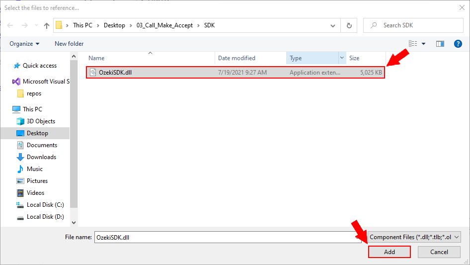how to add a dll reference to a visual studio project