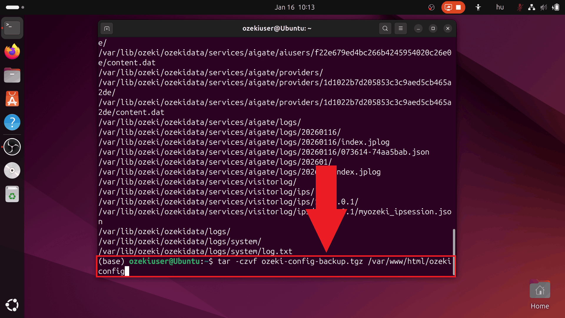 Backup configuration directory