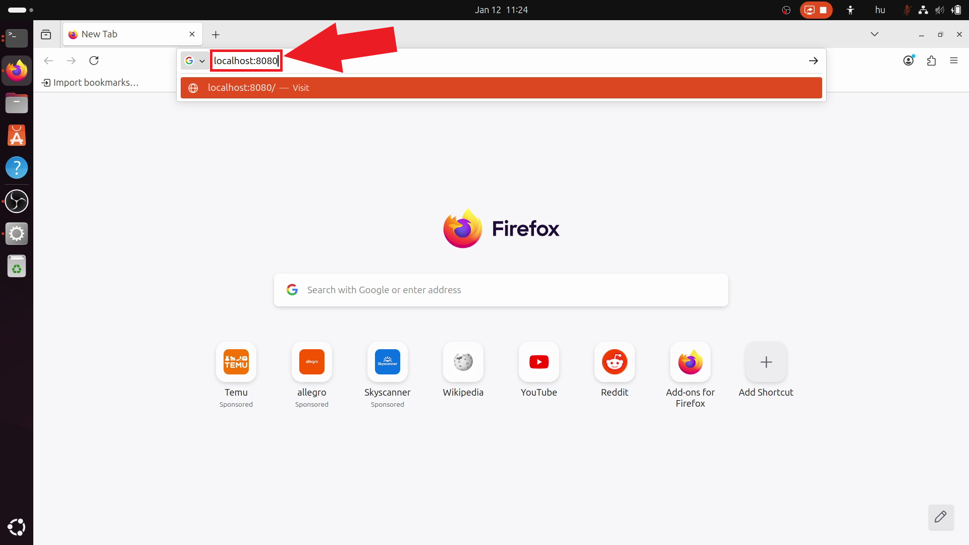 Navigate to OpenWebUI address