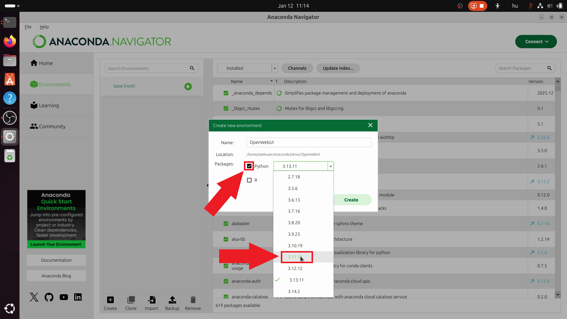 Enable Python package