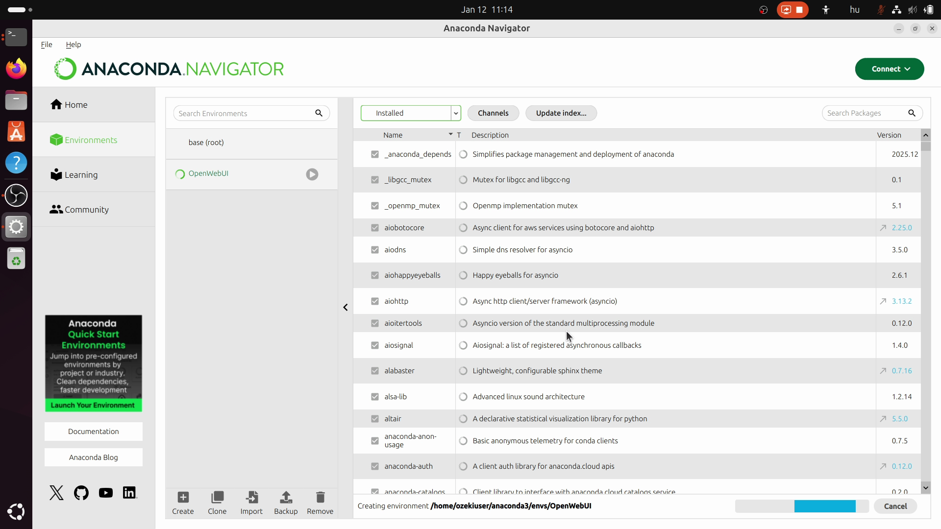 Wait for environment creation