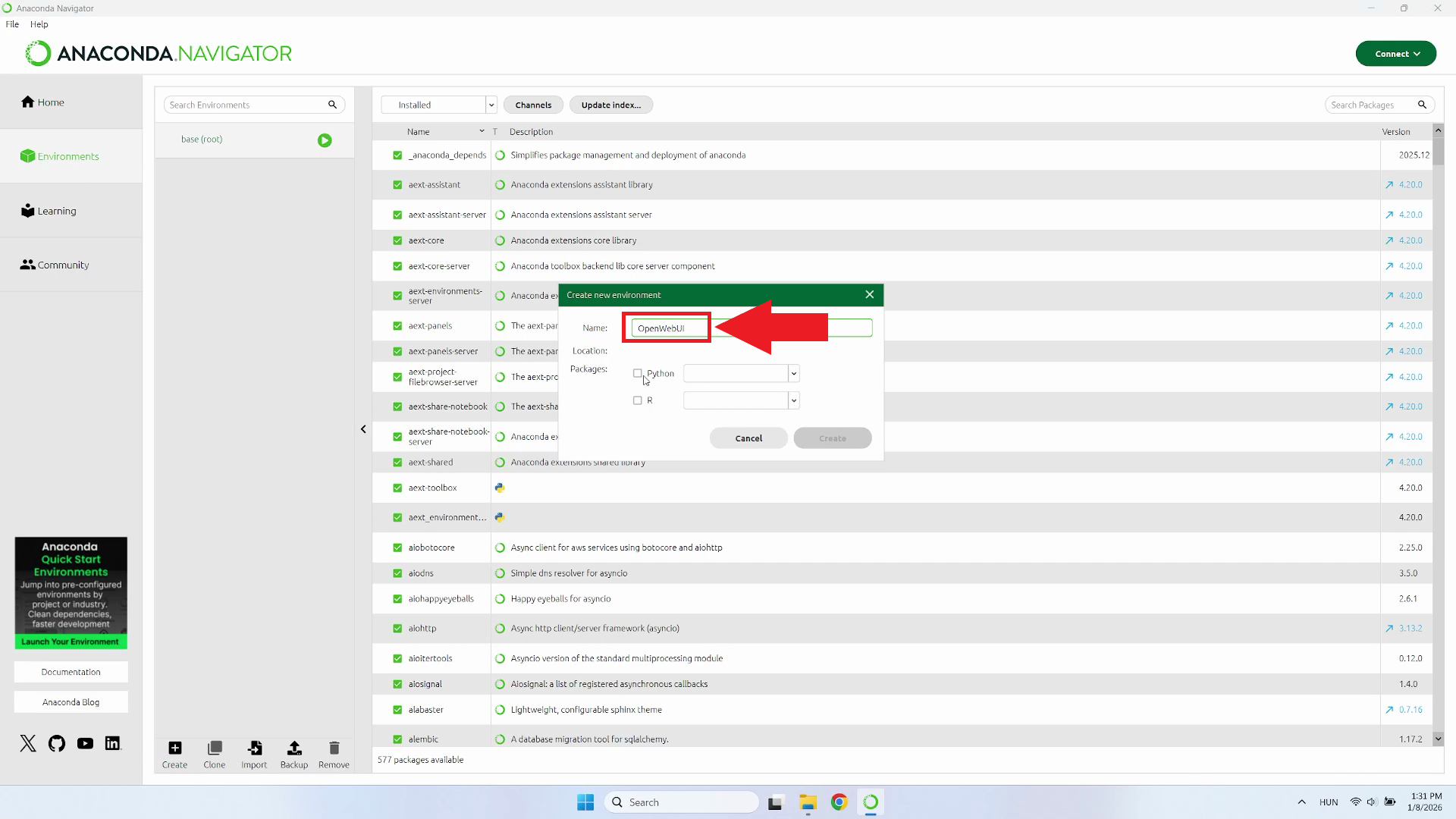 Name the environment