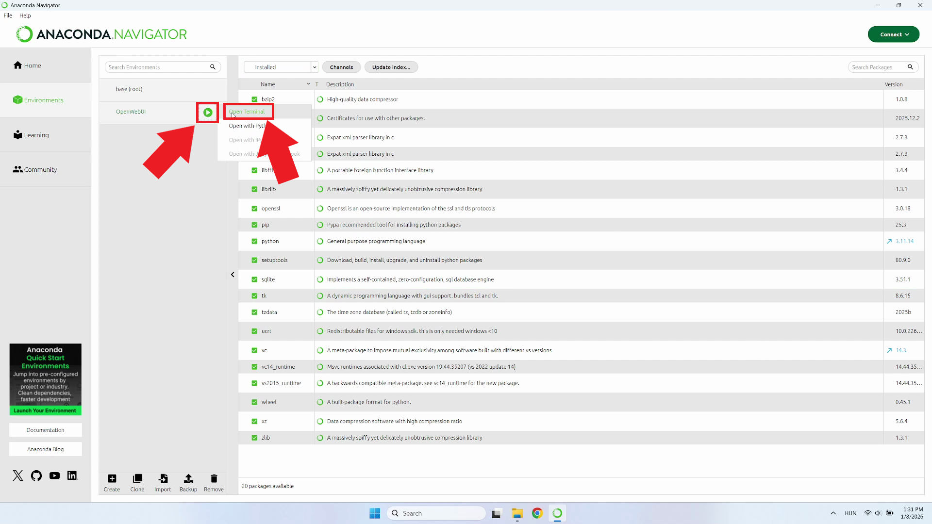 Open environment terminal