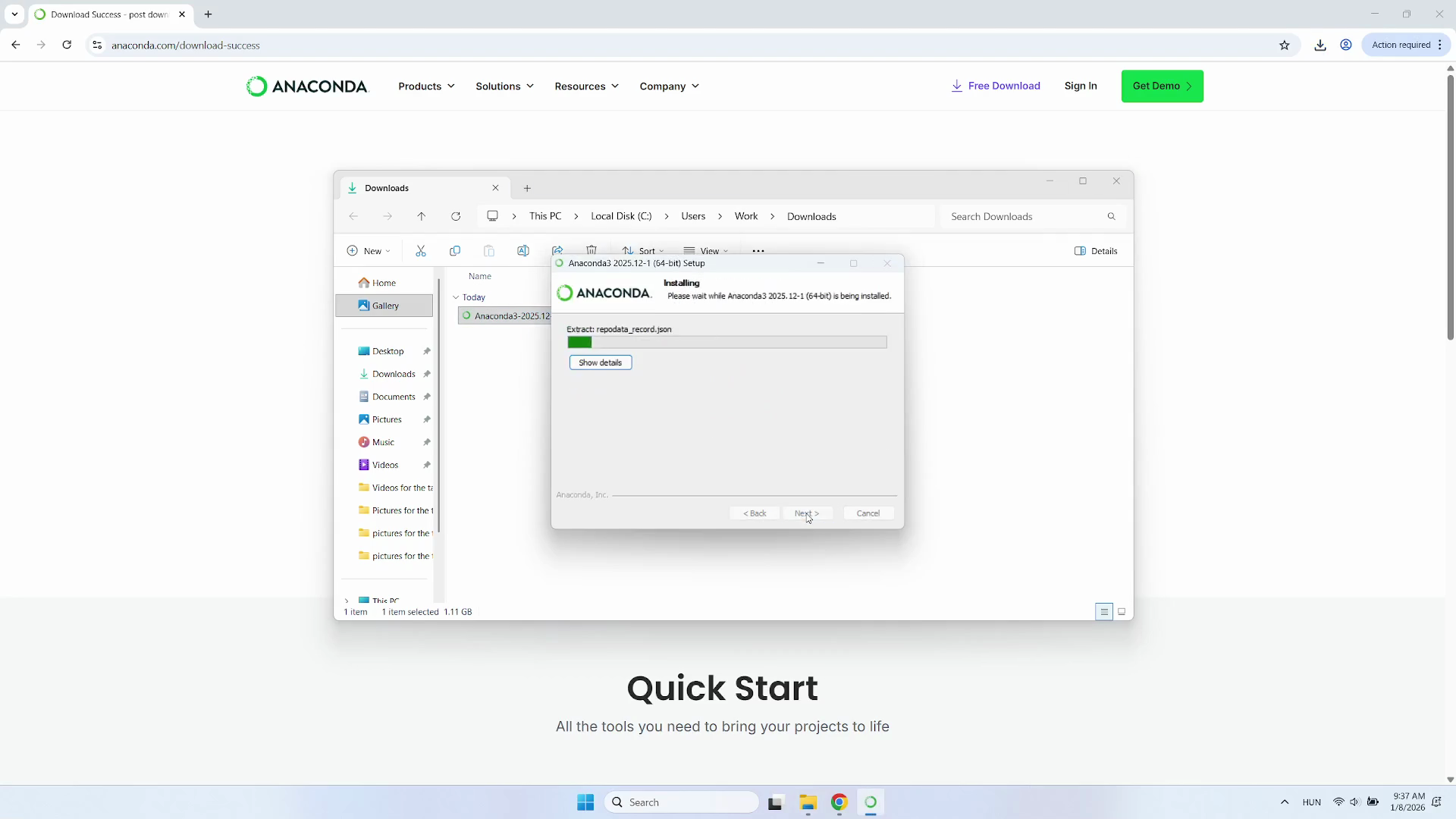 Installation process