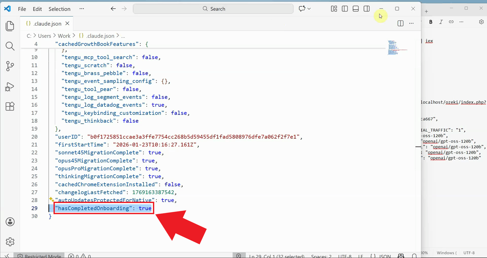 Add onboarding flag to config