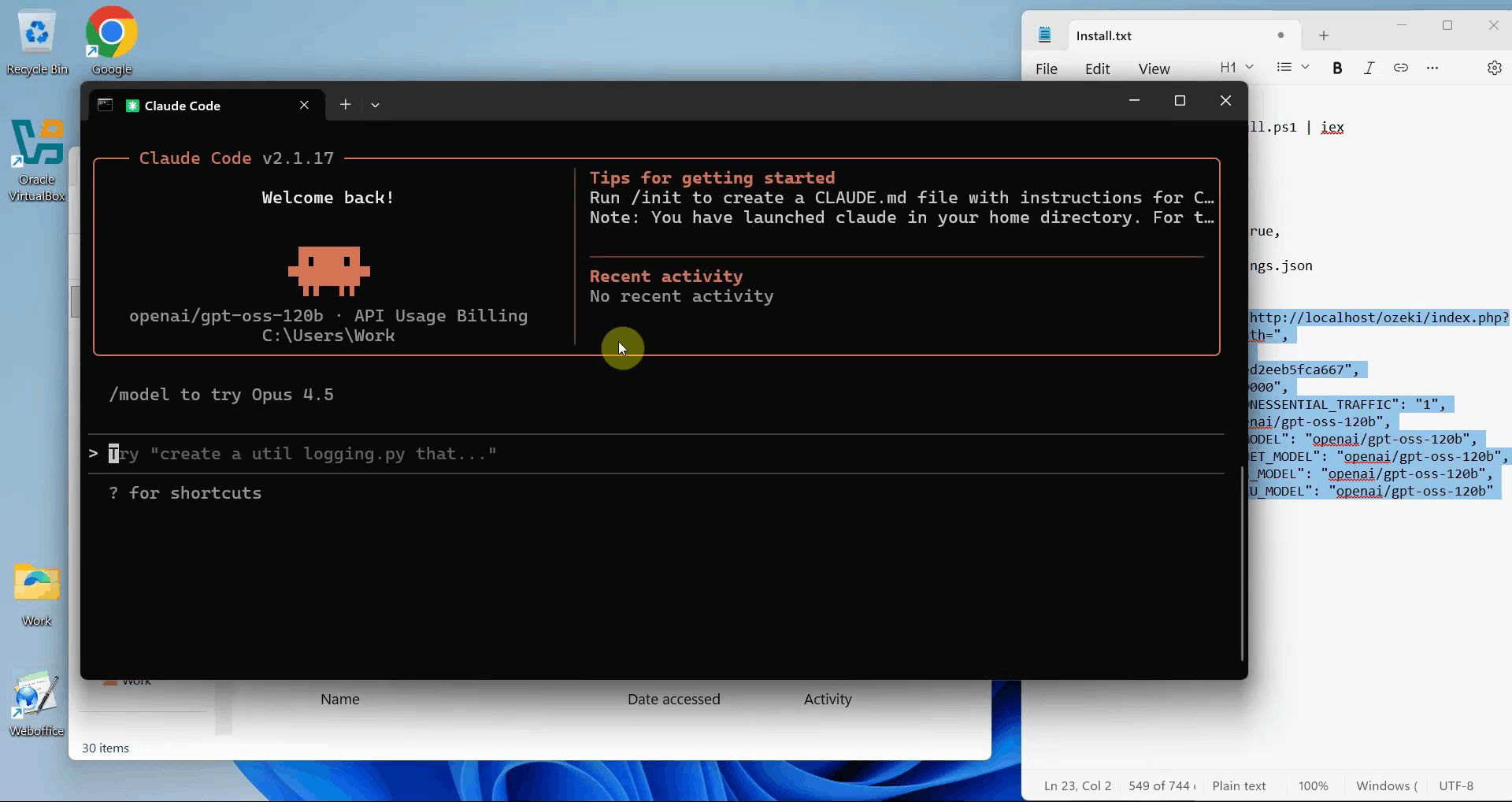 Claude Code welcome page
