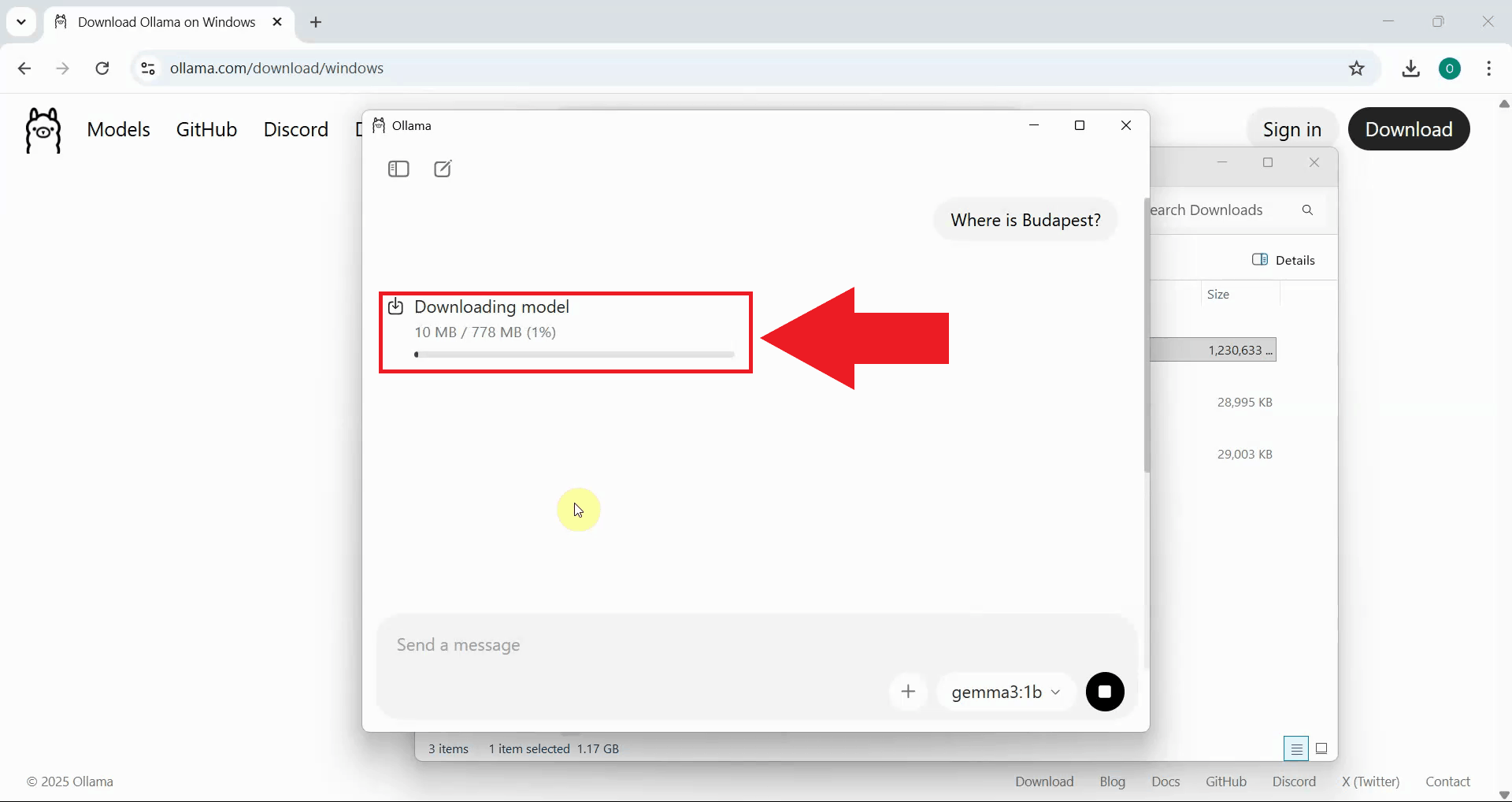 Wait for model download