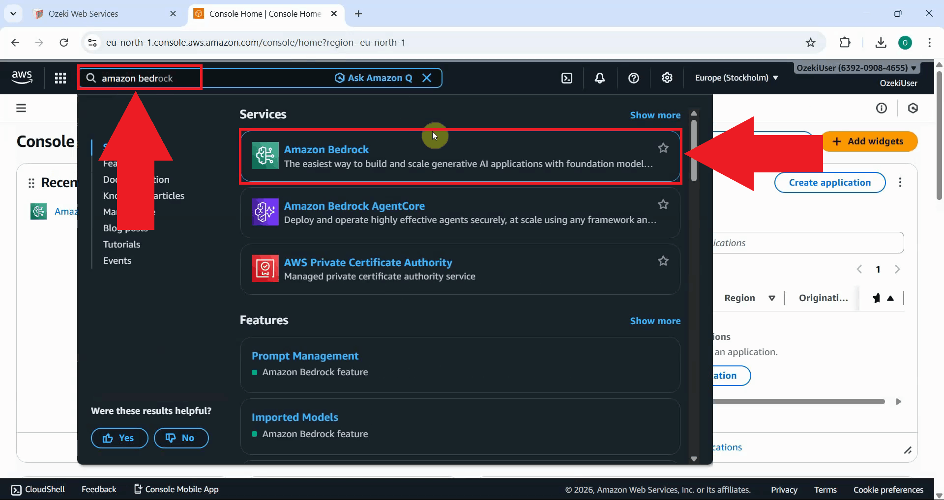 Search Amazon Bedrock
