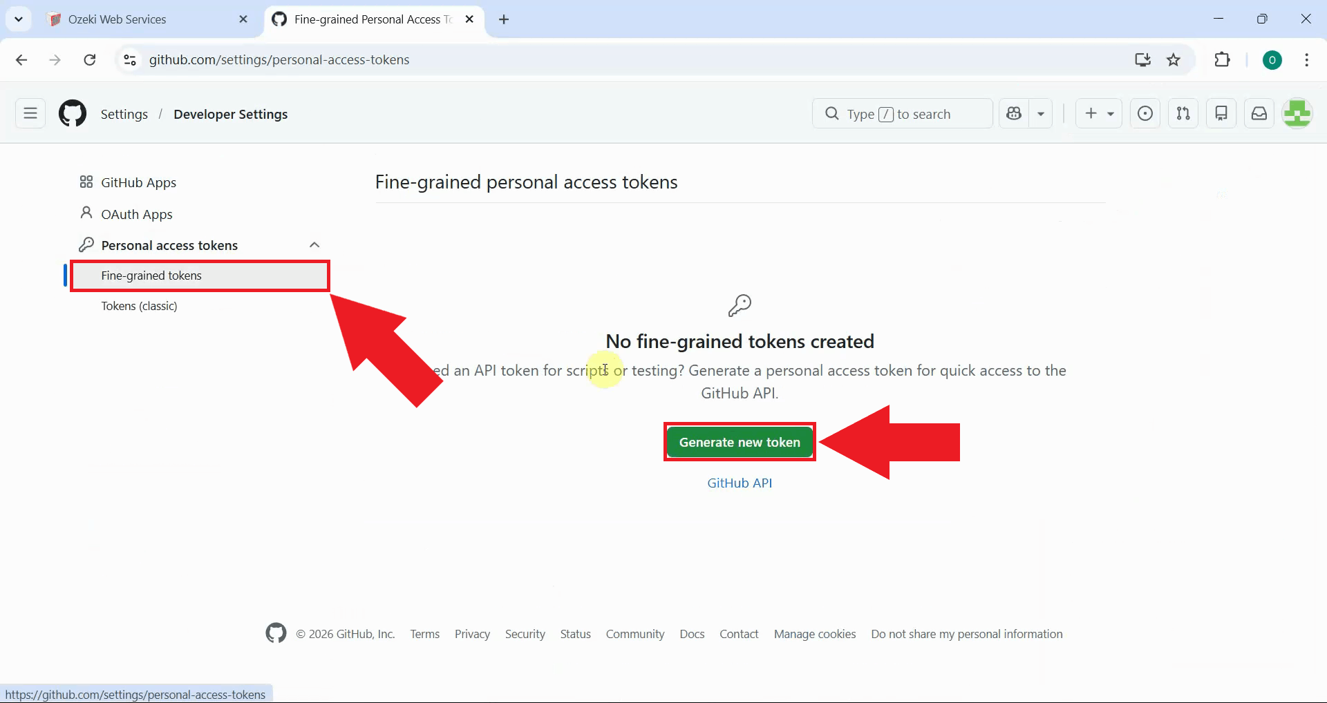 Begin fine-grained token creation