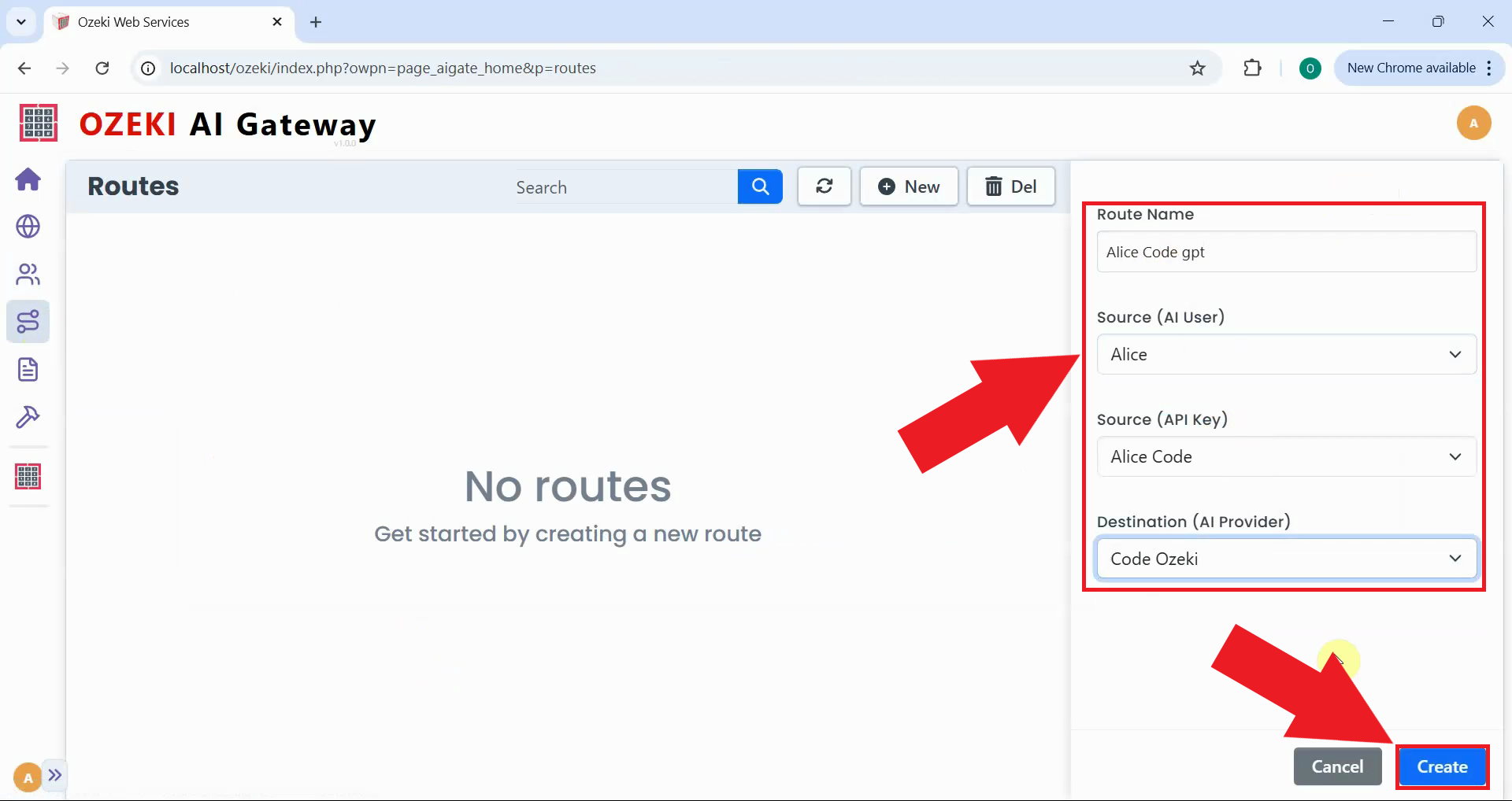 Provide route details