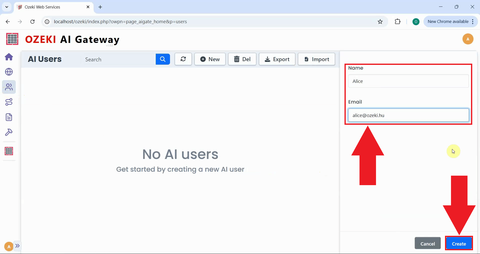 Provide user details