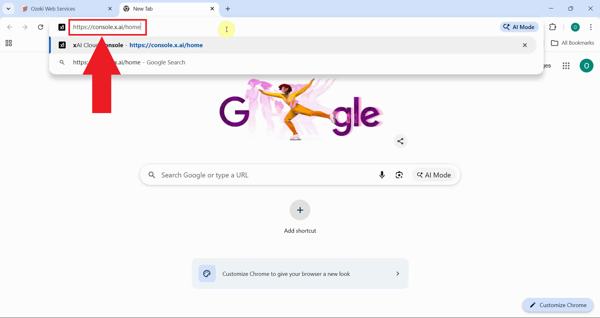 Navigate to xAI Console