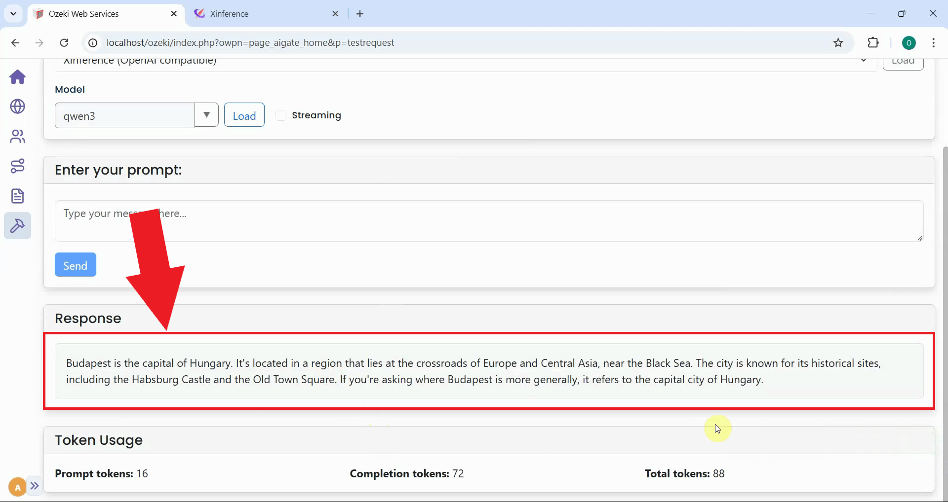 Check provider response