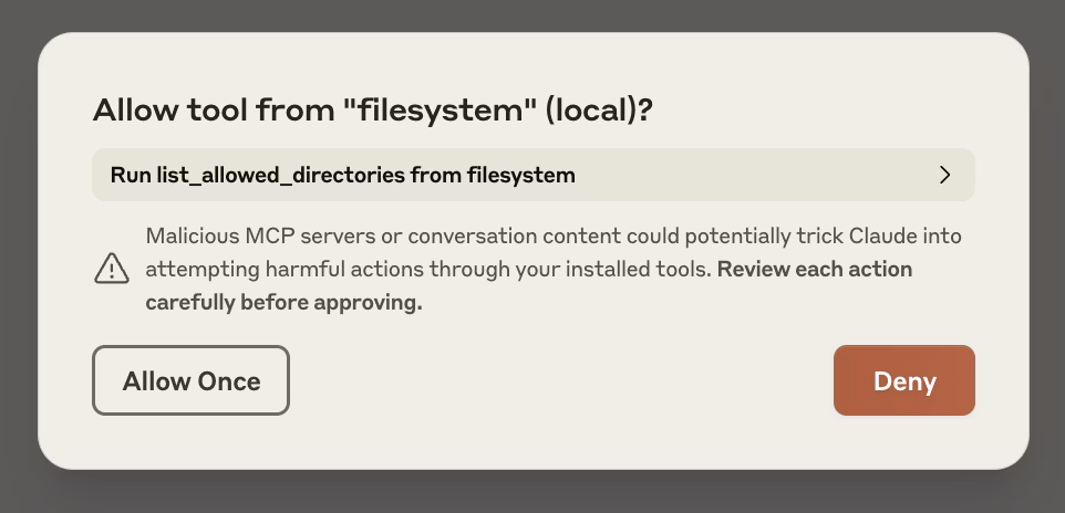 Claude requesting approval to perform a file operation