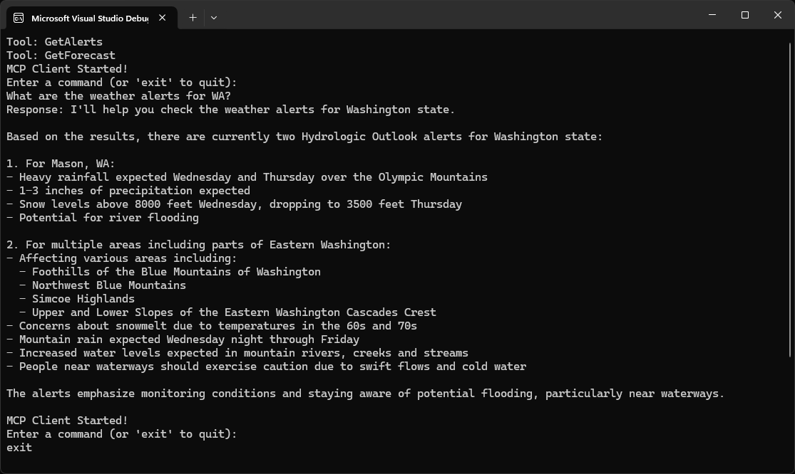 Quickstart dotnet client