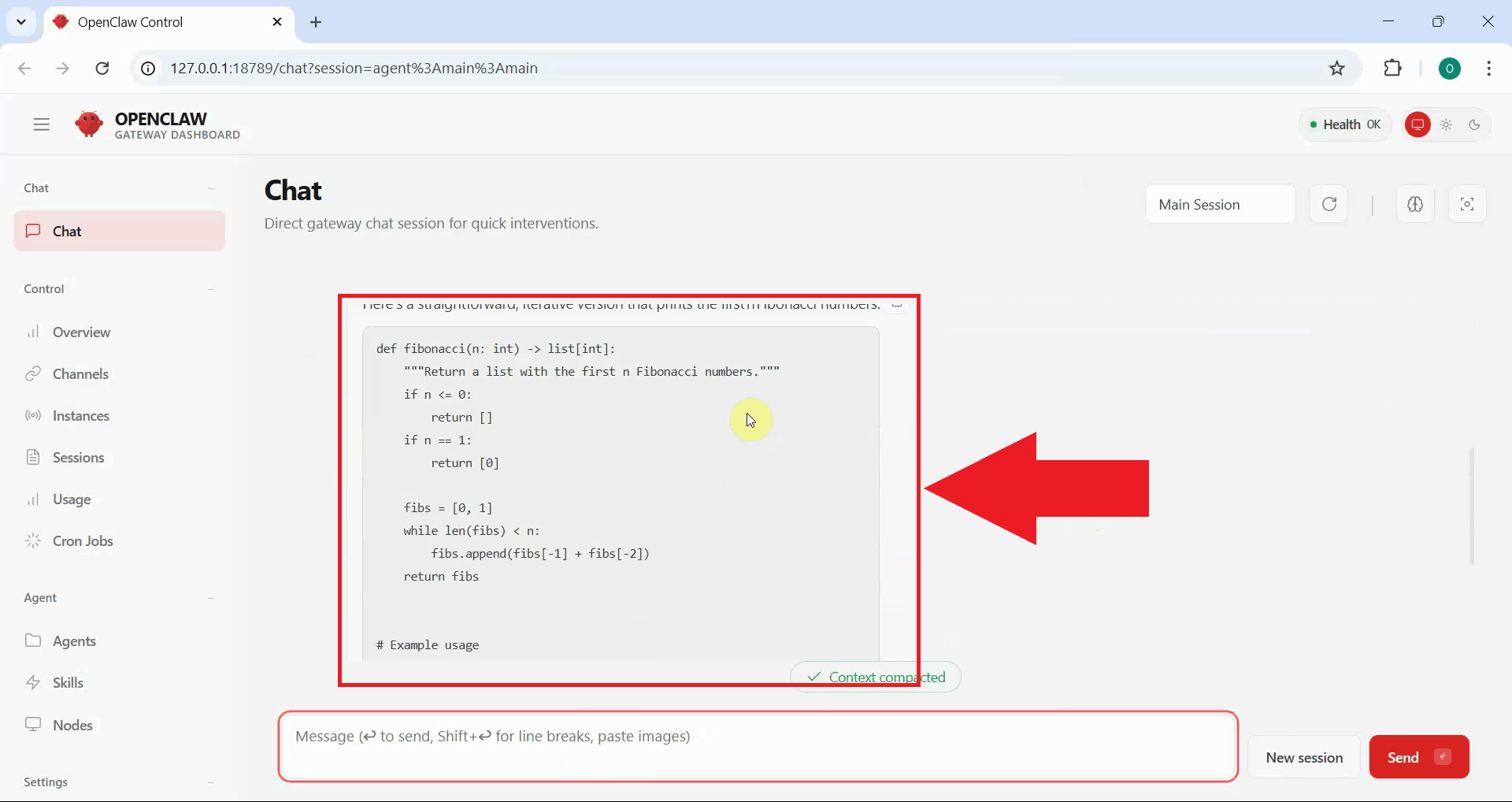 Successful LLM response