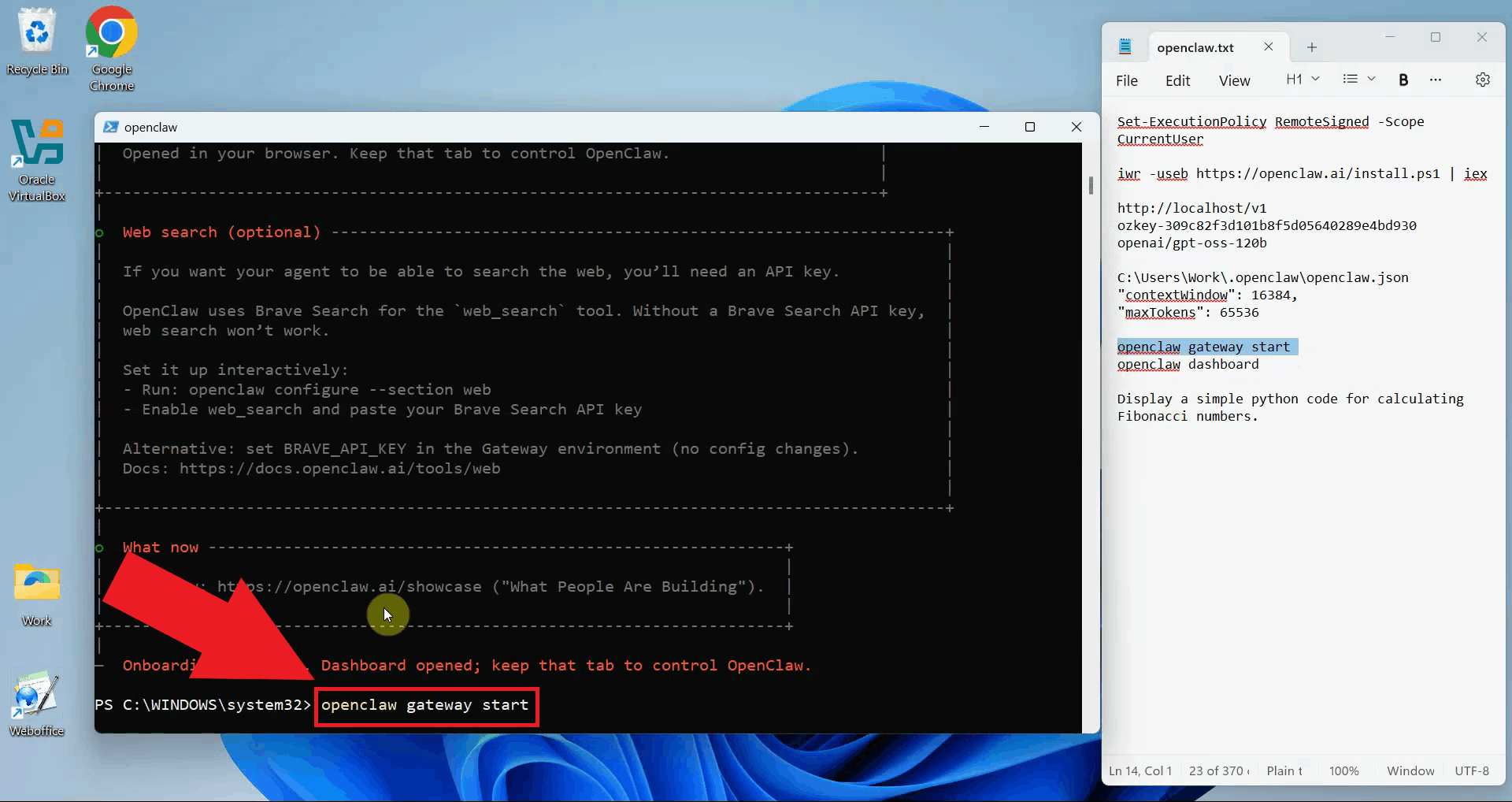 Restart OpenClaw gateway to use new config