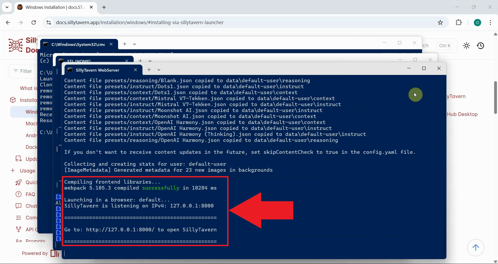 Wait for SillyTavern to start