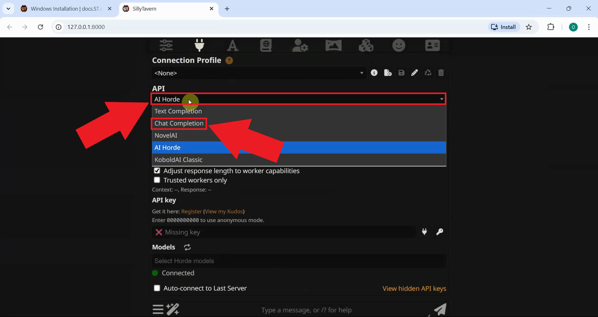 Select Chat Completion API