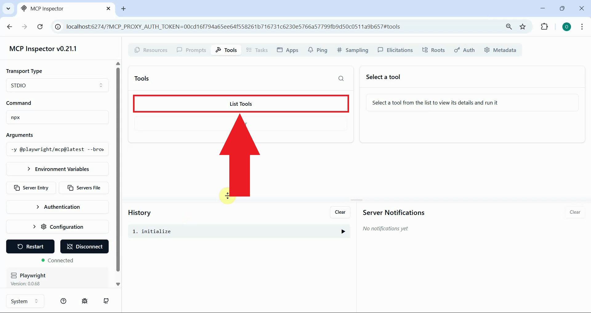 List available tools