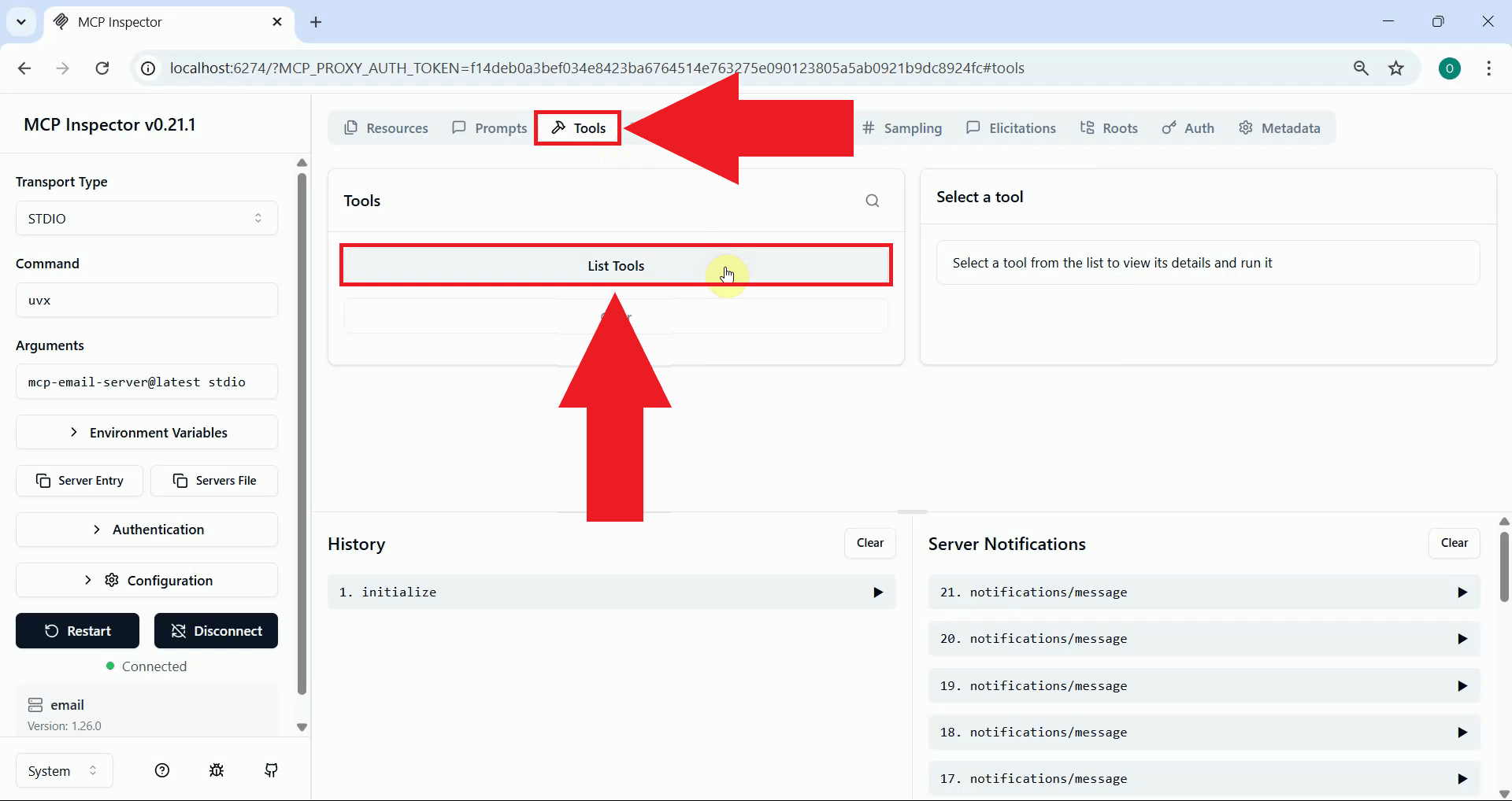 List available tools