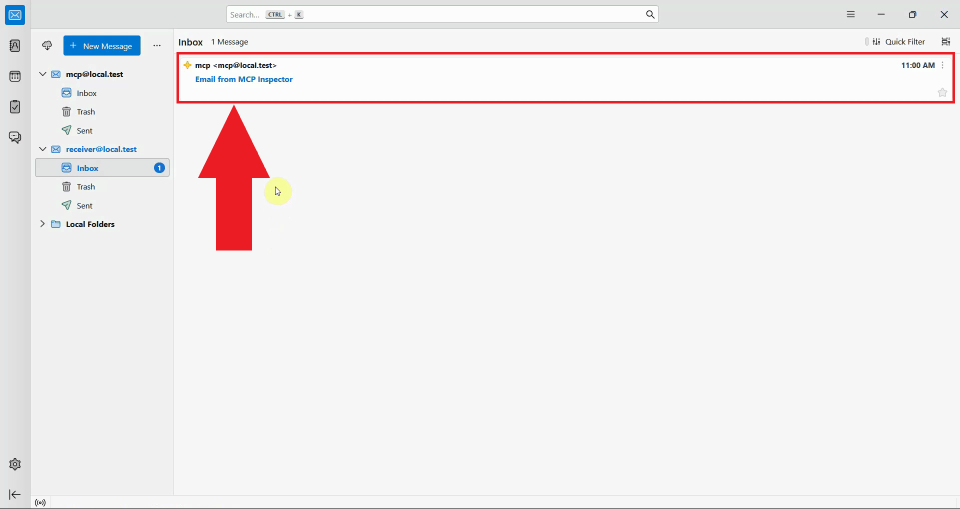 Verify email received