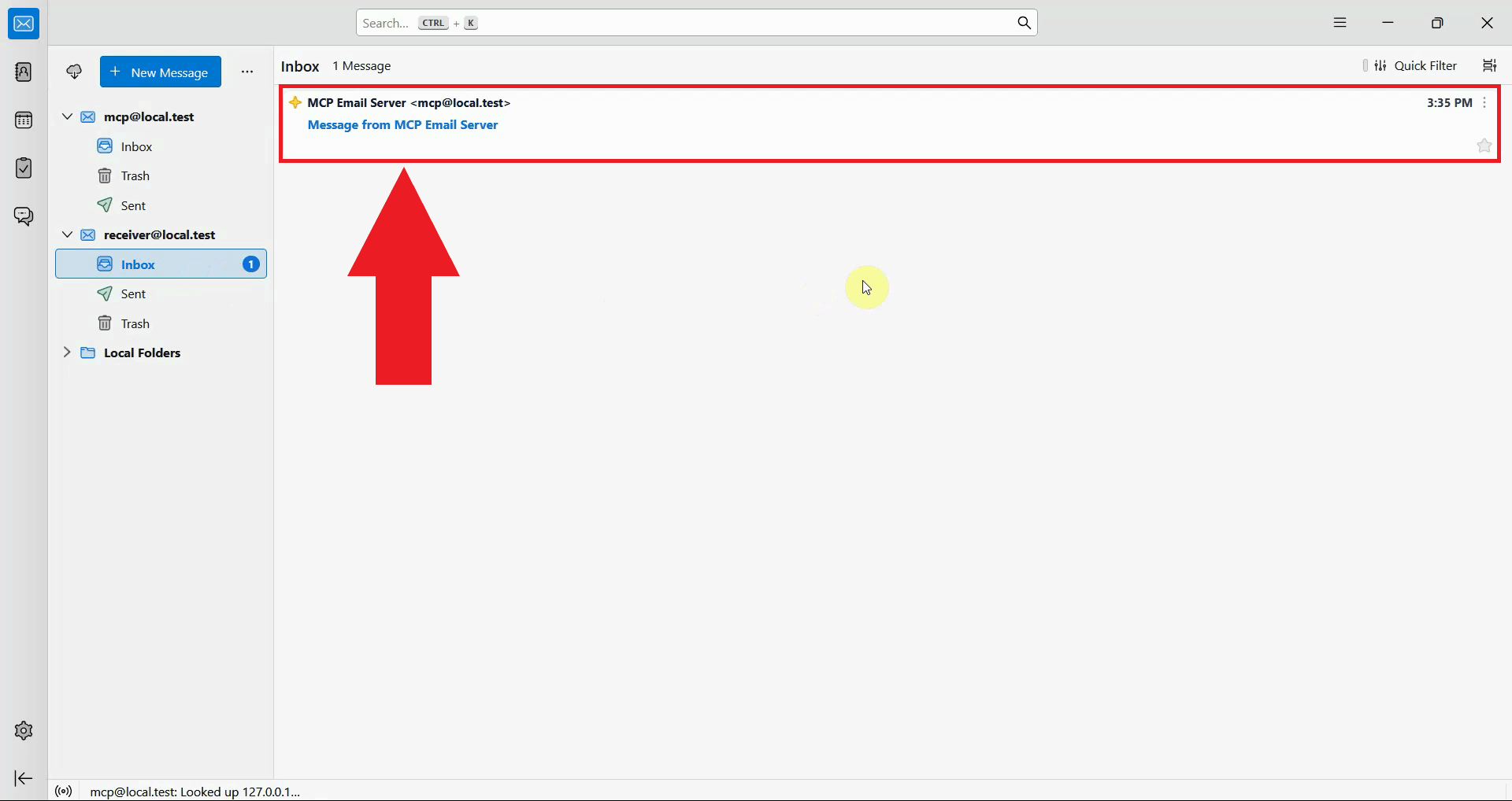 Verify email received