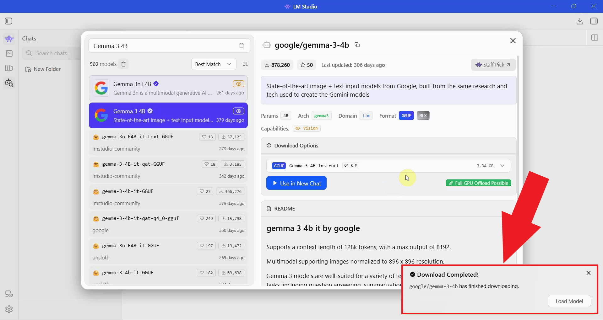 Wait for model to download