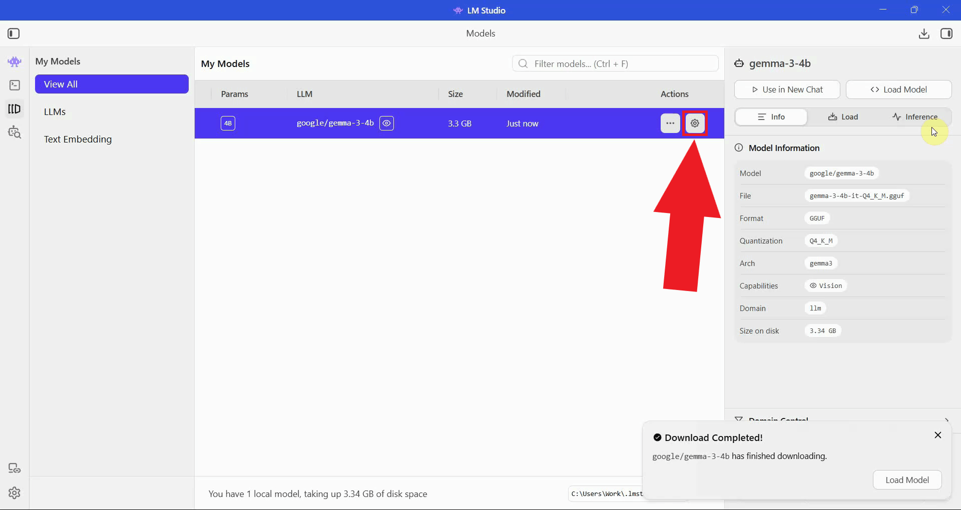 Open model config editor