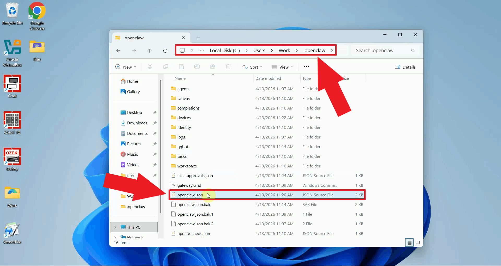 Find and open the OpenClaw config file in a text editor