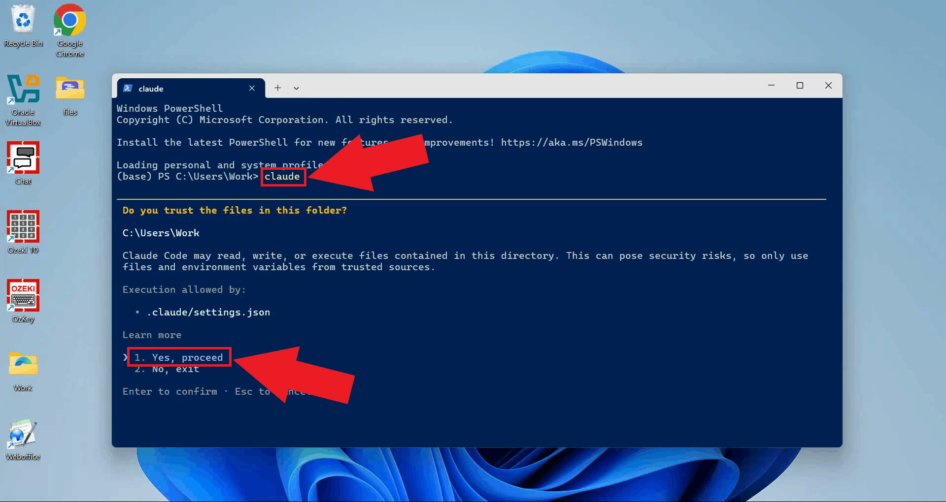 Open Claude Code from terminal