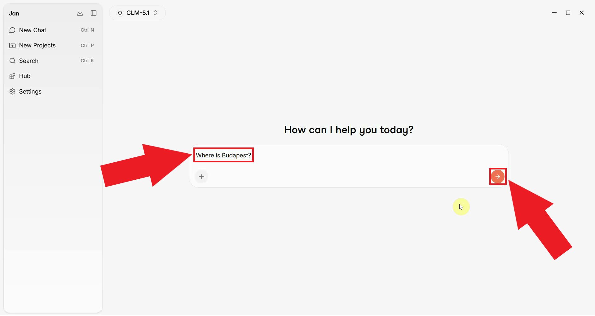 Send the LLM a test prompt
