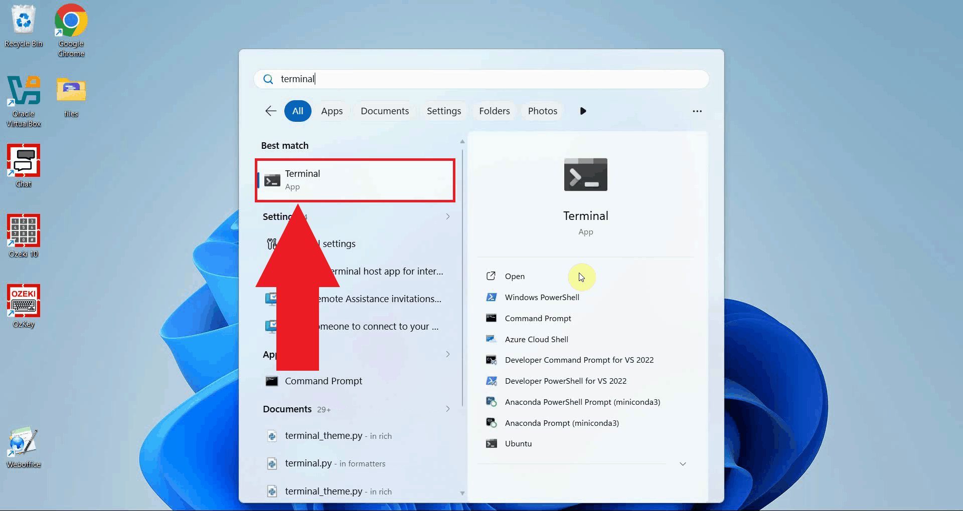Open a PowerShell terminal